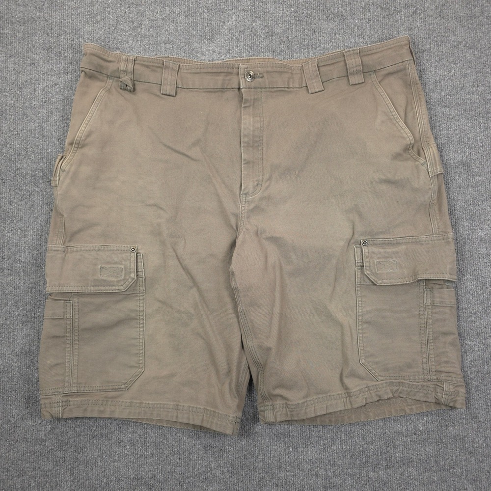 Duluth Trading Co Cargo Shorts Mens 46 Brown Flex Fire Hose Work Hiking Outdoor